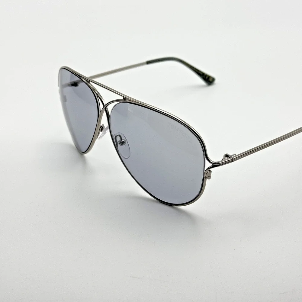 Tom Ford Sunglasses TOM N.4 14C Ruthenium Aviator Frame Smoke Lens 59-10-135